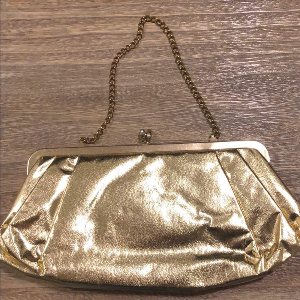 Evening gold purse